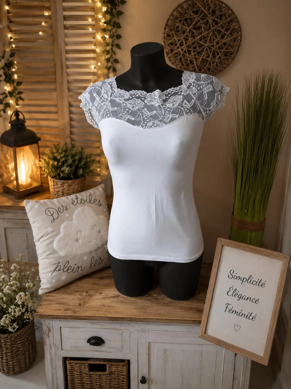 T- shirt blanc taille S/M marque MODA neuf